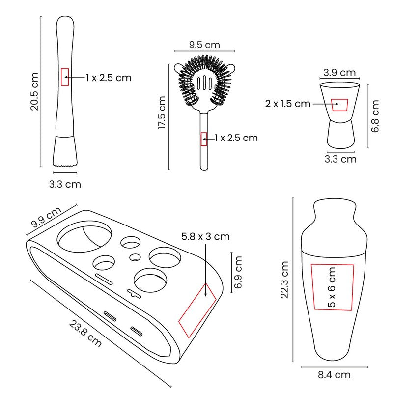 Set shaker mixare – artículo promocional personalizado en Monterrey | PROMOTIENDA
