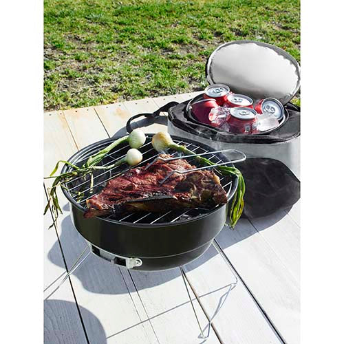 GRILL WITH COOLER CAMPING