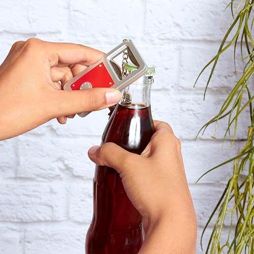STADIUM BOTTLE OPENER KEYCHAIN WITH LIGHT