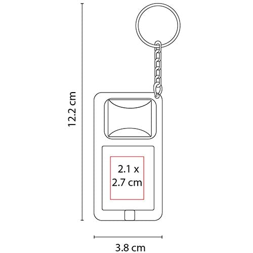 STADIUM BOTTLE OPENER KEYCHAIN WITH LIGHT