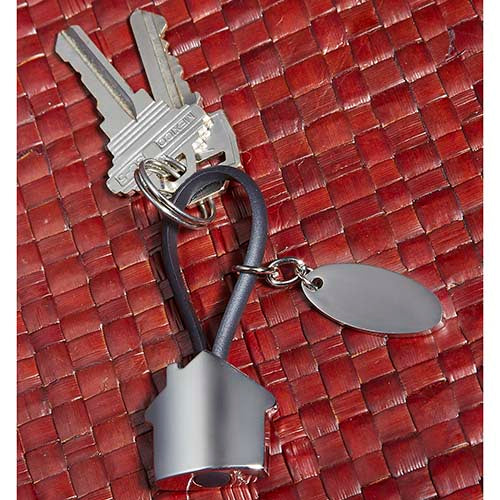 HOUSE KEYRING WITH PLATE