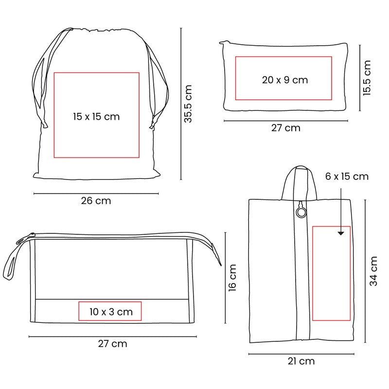 Set organizador de viaje devika – artículo promocional personalizado en Monterrey | PROMOTIENDA