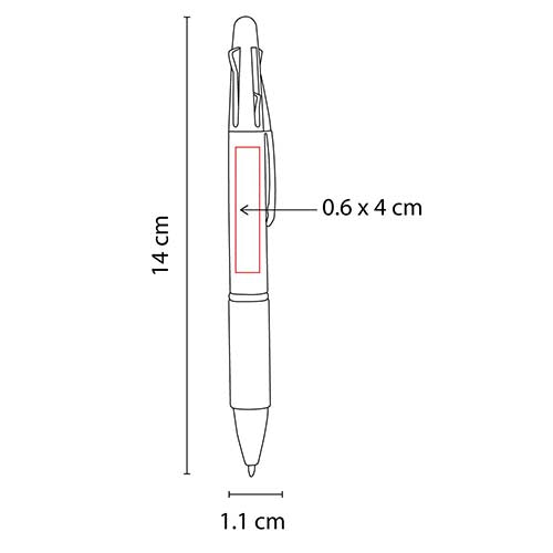 BOLÍGRAFO LOJA 4 EN 1 - Imagen Vectorial
