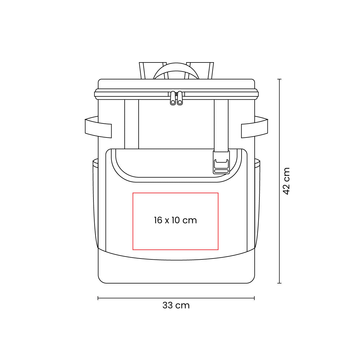 HIELERA-MOCHILA SEDANA - Imagen Vectorial