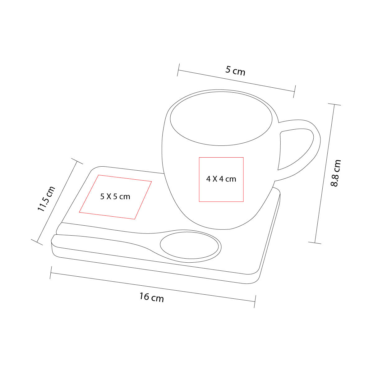 SET DE TAZA TISANA - Imagen Vectorial