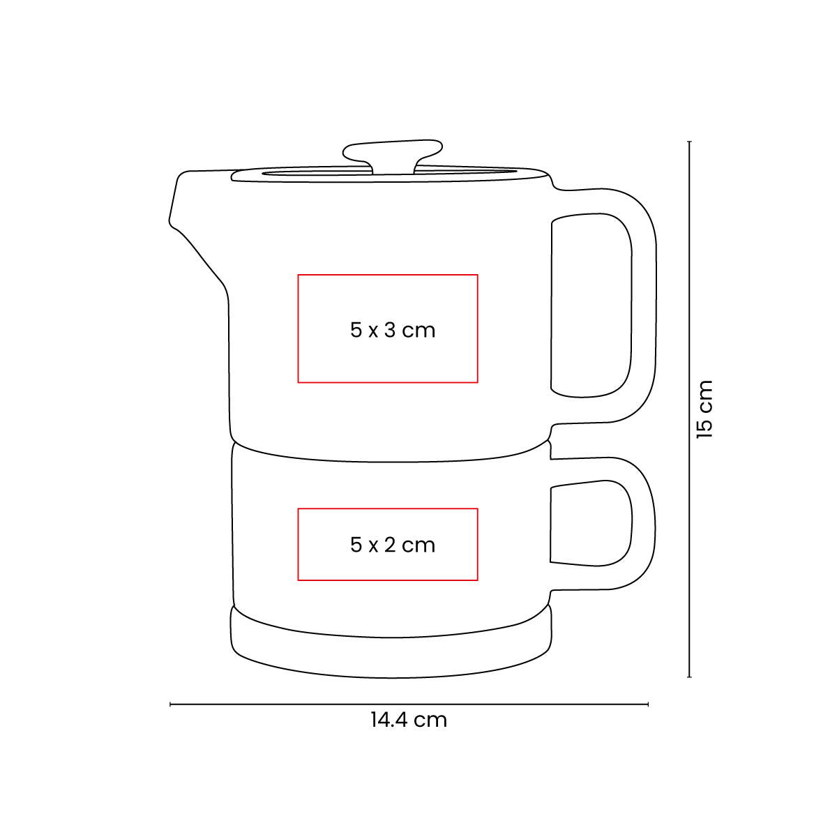 TAZA TETERA HUNNI - Imagen Vectorial