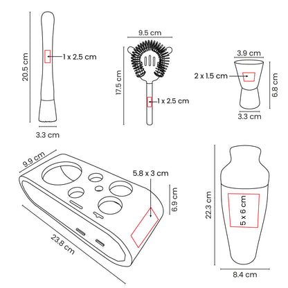SET SHAKER MIXARE - Imagen Vectorial