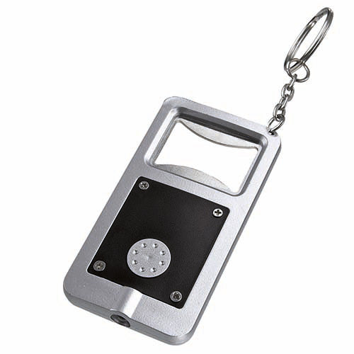 STADIUM BOTTLE OPENER KEYCHAIN WITH LIGHT