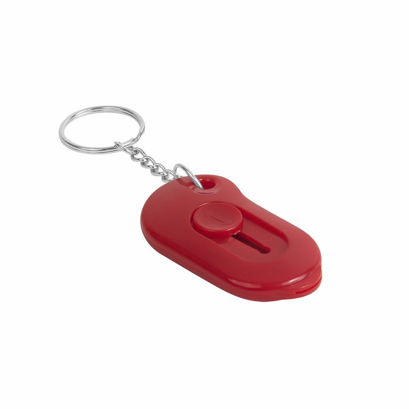 Llavero cúter lio rojo – artículo promocional personalizado en Monterrey | PROMOTIENDA