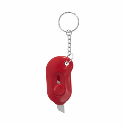 Llavero cúter lio rojo – artículo promocional personalizado en Monterrey | PROMOTIENDA