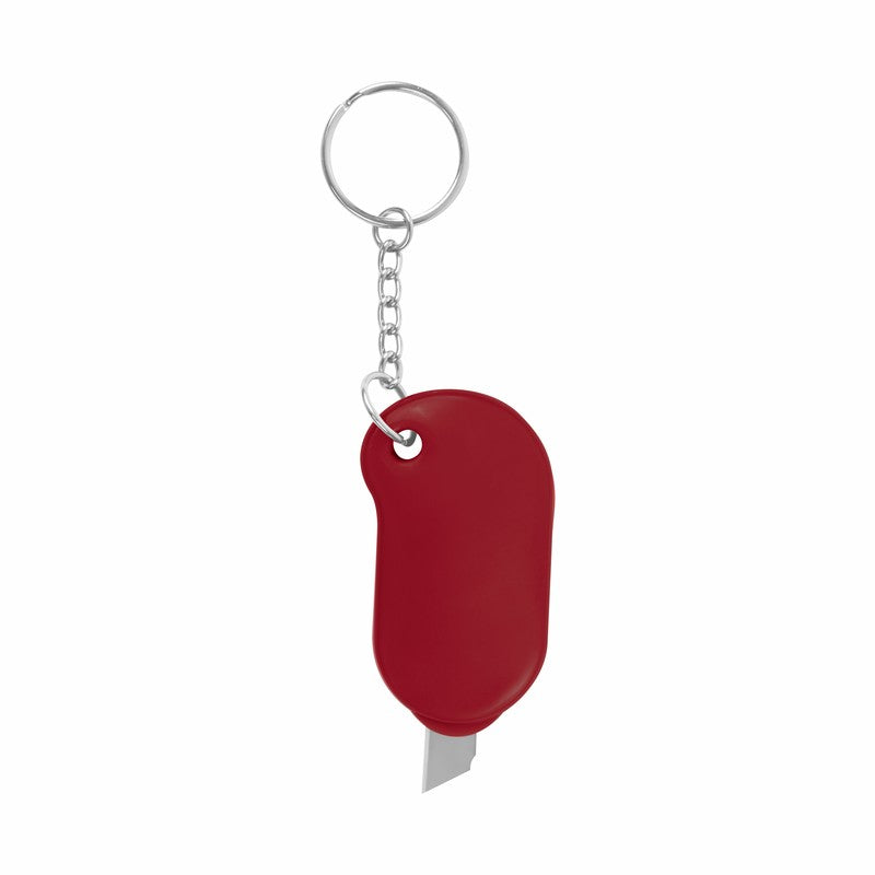 Llavero cúter lio rojo – artículo promocional personalizado en Monterrey | PROMOTIENDA
