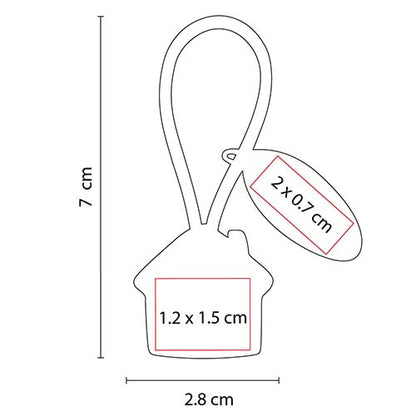 HOUSE KEYRING WITH PLATE