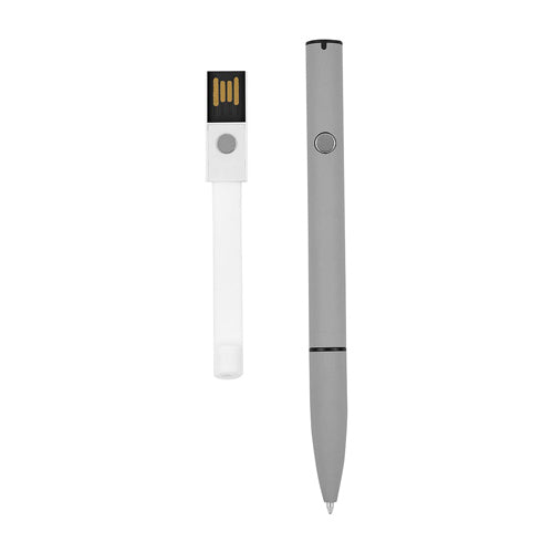 BOLÍGRAFO USB 8 GB ROOT - GRIS  - img 1