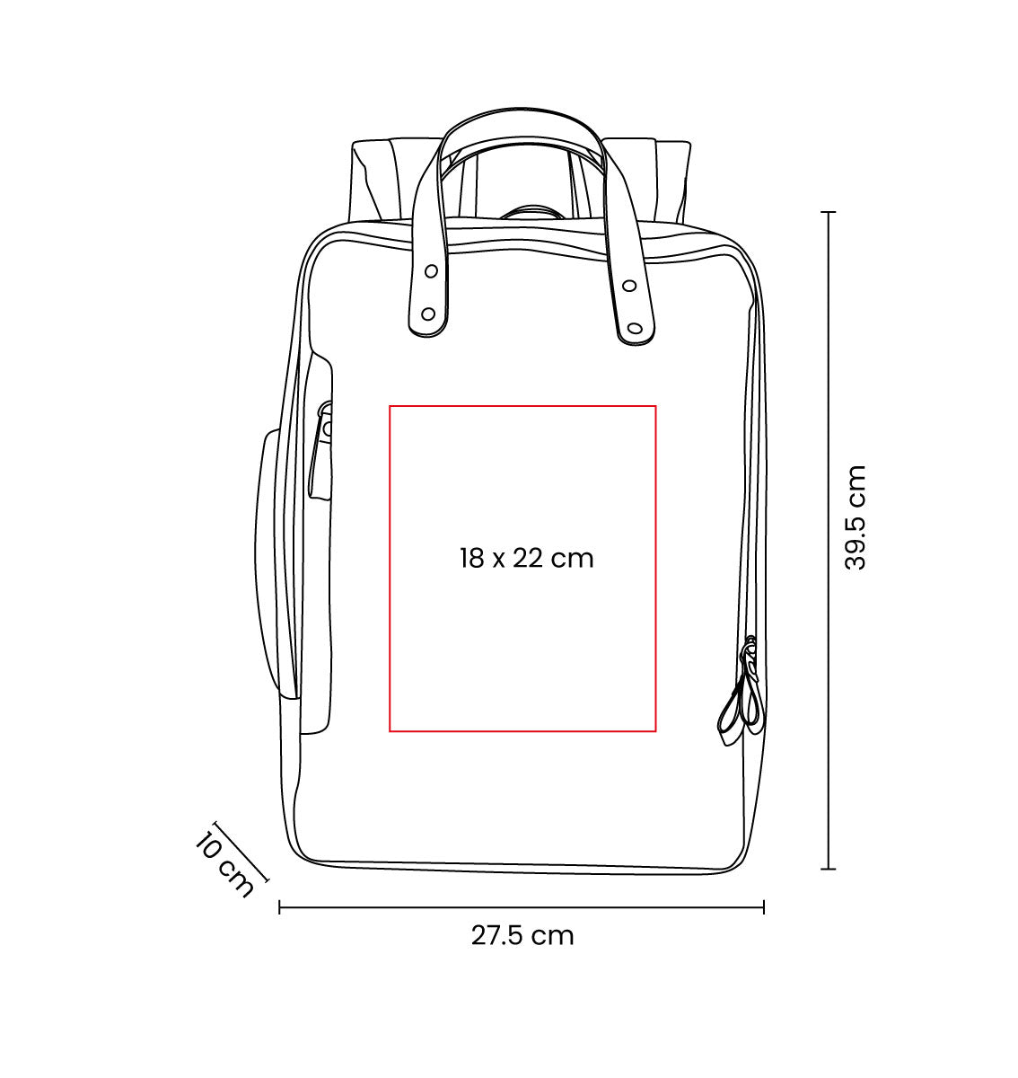 MOCHILA-PORTAFOLIO DARO - Imagen Vectorial