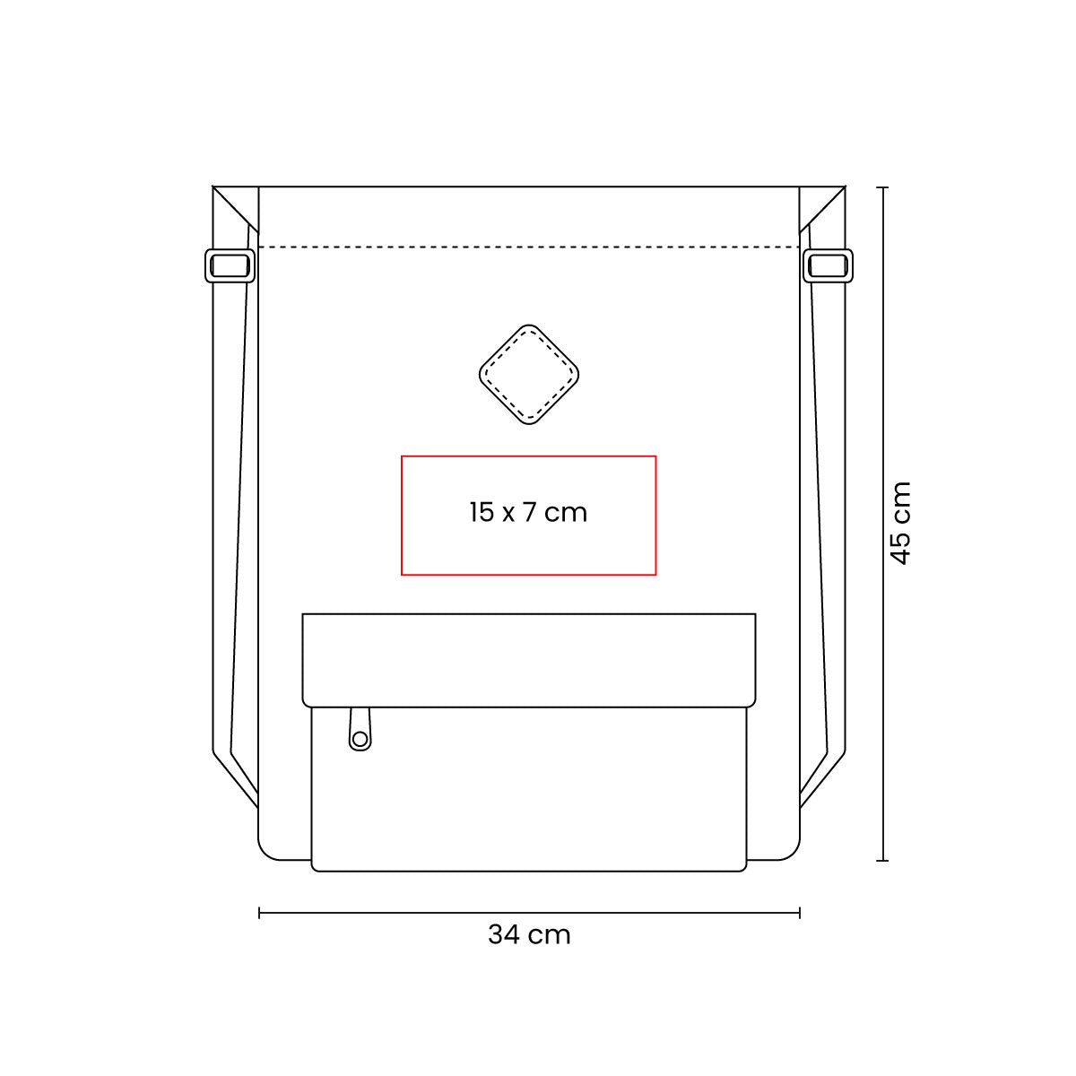 BOLSA-MOCHILA FLICKEN - Imagen Vectorial