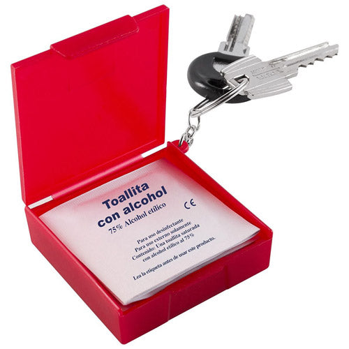 KEYCHAIN ​​WITH ALCOHOL PADS