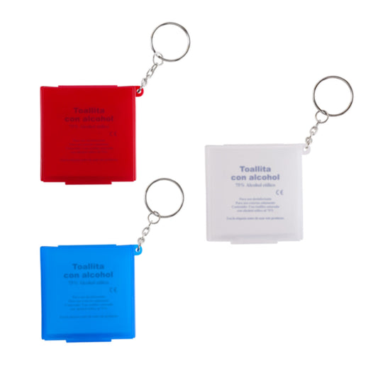 KEYCHAIN ​​WITH ALCOHOL PADS
