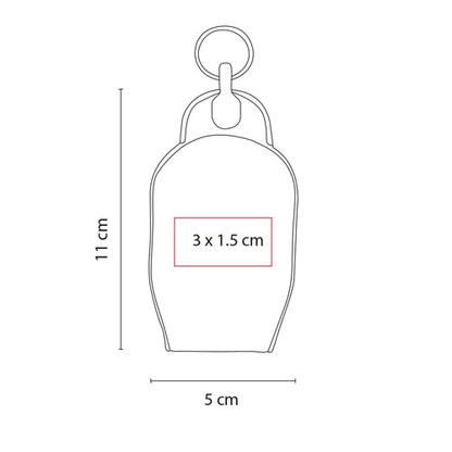 LLAVERO CON GEL SANITIZANTE - Imagen Vectorial