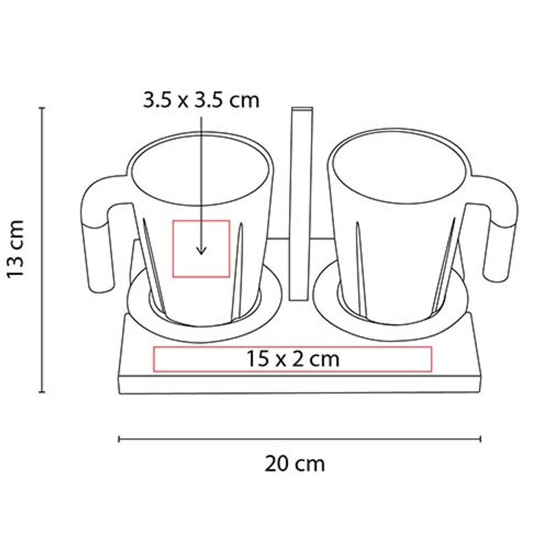 Set de tazas iwao – artículo promocional personalizado en Monterrey | PROMOTIENDA