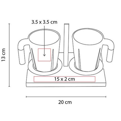 Set de tazas iwao – artículo promocional personalizado en Monterrey | PROMOTIENDA