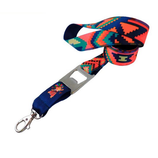 Badge holder with bottle opener