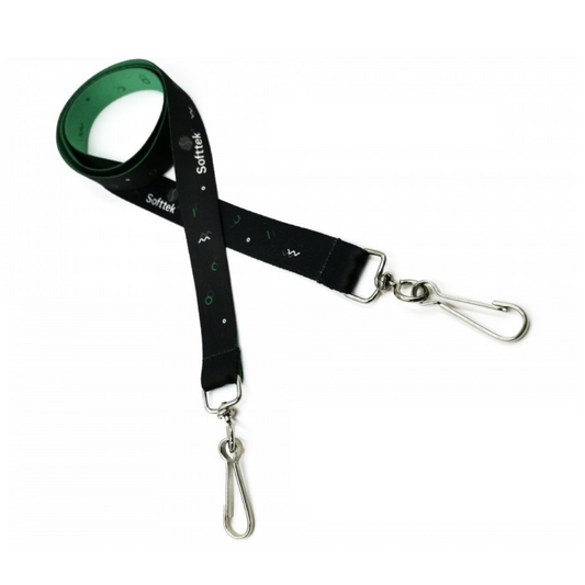 Badge holder with straps on both ends